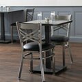 Lancaster Table & Seating Lancaster 24 Square Solid Wood Live Edge Table - Antique Slate Gray 3492424CLG30